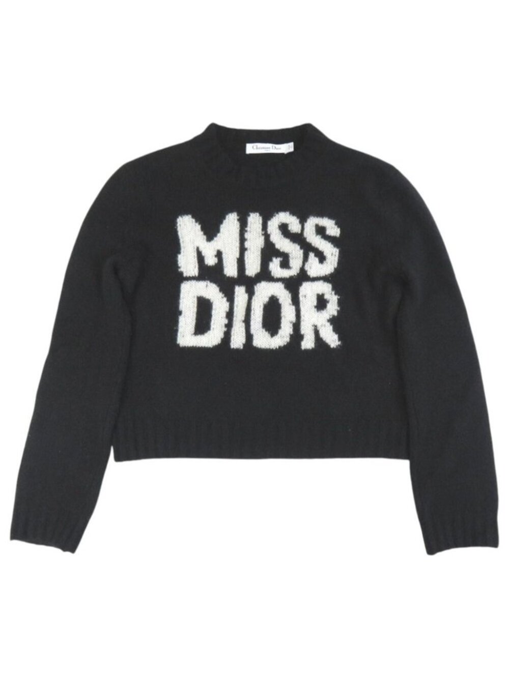 Dior Miss Graffiti Cashmere Silk Black Sweater Knit 34